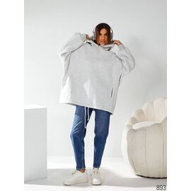 Фотография Худи женское 893 l.grey р.44-54 "DORA" недорого оптом от прямого поставщика