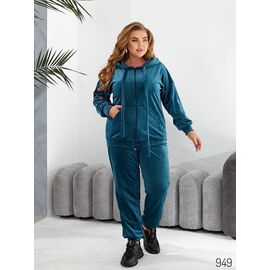 Фотография Костюм спортивный женский тёплый 949 blue р.60-66 "DORA" недорого оптом от прямого поставщика