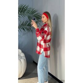 Фотография Рубашка женская 959-1 red р.42-56 "DORA" недорого оптом от прямого поставщика