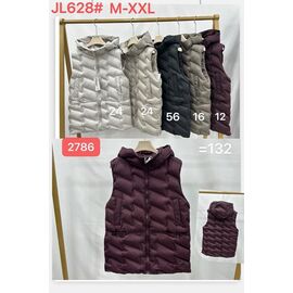 Фотография Жилетка женская JL628-24 l.grey р.M-2XL "FLORA" недорого оптом от прямого поставщика