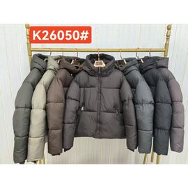 Куртка жіноча зимова K26050 l.grey р.42-48 "FLORA" недорого оптом від прямого постачальника