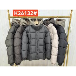 Куртка жіноча зимова K26132 d.grey р.42-48 "FLORA" недорого оптом від прямого постачальника