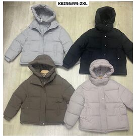 Куртка жіноча зимова K6256 grey р.M-2XL "FLORA" недорого оптом від прямого постачальника
