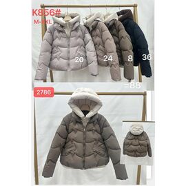 Фотография Куртка женская зимняя K856-8 khaki р.M-2XL "FLORA" недорого оптом от прямого поставщика