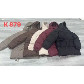 Куртка жіноча зимова K879 wine р.42-48 "FLORA" недорого оптом від прямого постачальника