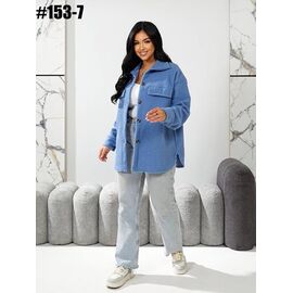 Фотография Рубашка женская 153-7 l.blue р.44-58 "ZLATA" недорого оптом от прямого поставщика