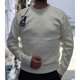 Светр чоловічий 56518 white р.L-2XL "TURHAN" недорого оптом від прямого постачальника