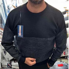 Сорочка чоловіча 56576 black р.L-2XL "TURHAN" недорого оптом від прямого постачальника