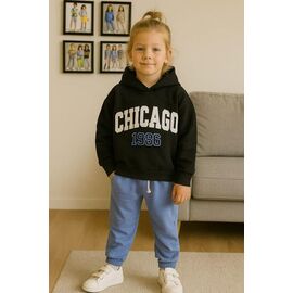 Фотография Костюм детский спортивный на девочку FK1431 black р.2-8 "Fili kids" недорого оптом от прямого поставщика