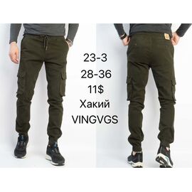 Штани чоловічі утеплені 23-3 khaki р.28-36 "God Baron" недорого оптом від прямого постачальника