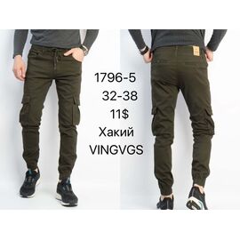 Штани чоловічі утеплені 1796-5 khaki р.32-38 "God Baron" недорого оптом від прямого постачальника