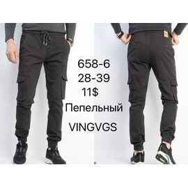 Штани чоловічі утеплені 658-6 grey р.28-39 "God Baron" недорого оптом від прямого постачальника