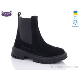 Черевики жіночі стильні Зима 361 чорний замш мех (6 пар р.36-40) "Garti" недорого оптом від прямого постачальника