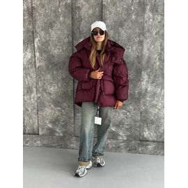 Куртка жіноча зимова 140 wine р.S-M "QU STYLE" недорого оптом від прямого постачальника