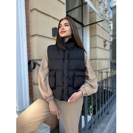 Фотография Жилетка женская 158 black р.S-M "QU STYLE" недорого оптом от прямого поставщика