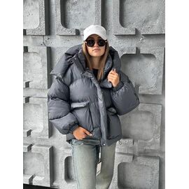 Фотография Куртка женская зимняя 172 grey р.S-M "QU STYLE" недорого оптом от прямого поставщика