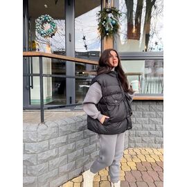 Фотография Жилетка женская 197 black р.S-M "QU STYLE" недорого оптом от прямого поставщика