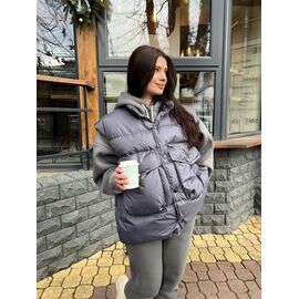 Фотография Жилетка женская 197 grey р.S-M "QU STYLE" недорого оптом от прямого поставщика