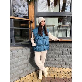 Фотография Жилетка женская 197 l.blue р.S-M "QU STYLE" недорого оптом от прямого поставщика