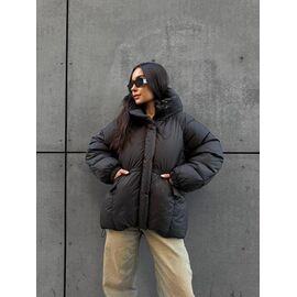 Куртка жіноча зимова 207 black р.S-M "QU STYLE" недорого оптом від прямого постачальника