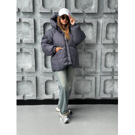 Куртка жіноча зимова 207 grey р.S-M "QU STYLE" недорого оптом від прямого постачальника