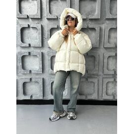 Фотография Куртка женская зимняя 225 l.beige р.S-M "QU STYLE" недорого оптом от прямого поставщика