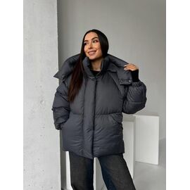 Фотография Куртка женская зимняя 230 d.grey р.S-M "QU STYLE" недорого оптом от прямого поставщика