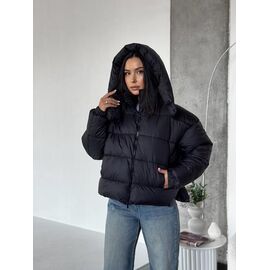 Куртка жіноча зимова 2479 black р.S-M "QU STYLE" недорого оптом від прямого постачальника