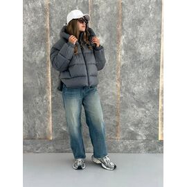 Куртка жіноча зимова 2479 grey р.S-M "QU STYLE" недорого оптом від прямого постачальника