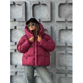 Фотография Куртка женская зимняя 2485 wine р.S-M "QU STYLE" недорого оптом от прямого поставщика