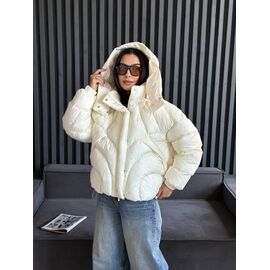 Фотография Куртка женская зимняя 2503 l.beige р.S-M "QU STYLE" недорого оптом от прямого поставщика