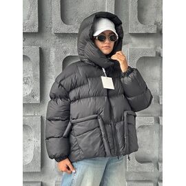 Фотография Куртка женская зимняя 2520 d.grey р.S-M "QU STYLE" недорого оптом от прямого поставщика