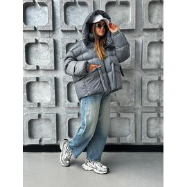 Фотография Куртка женская зимняя 2520 grey р.S-M "QU STYLE" недорого оптом от прямого поставщика
