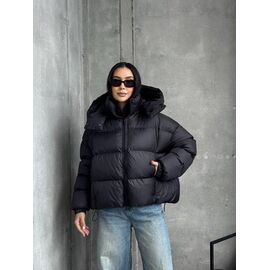 Фотография Куртка женская зимняя 2523 black р.S-M "QU STYLE" недорого оптом от прямого поставщика