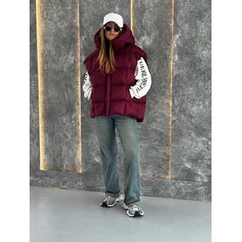 Фотография Жилетка женская 2535 wine р.S-M "QU STYLE" недорого оптом от прямого поставщика