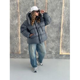 Фотография Куртка женская зимняя 3520 grey р.S-M "QU STYLE" недорого оптом от прямого поставщика