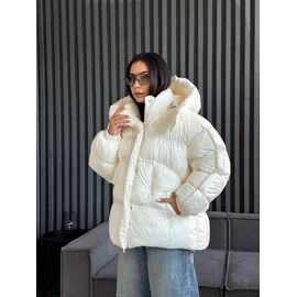 Фотография Куртка женская зимняя 3520 l.beige р.S-M "QU STYLE" недорого оптом от прямого поставщика