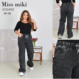 Джинси жіночі 6721 black р.30-36 "Immei" недорого оптом від прямого постачальника