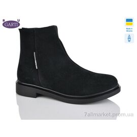 Черевики жіночі стильні Зима 351 чорний замш хутро (6 пар р.36-40) "Garti" недорого оптом від прямого постачальника