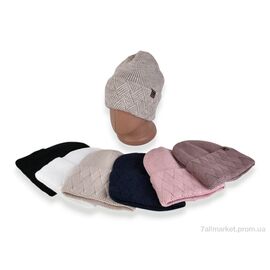 Жіноча шапка Зима KL22 mix (5 шт. р.сіткаOne size) "TUZZI" недорого оптом від прямого постачальника