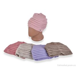 Жіноча шапка Зима R11 mix (5 шт. р.сіткаOne size) "TUZZI" недорого оптом від прямого постачальника