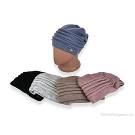 Жіноча шапка Зима R14 mix (5 шт. р.сіткаOne size) "TUZZI" недорого оптом від прямого постачальника