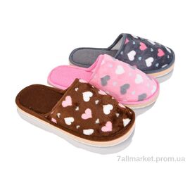 Тапки жіночі для будинку Весна/осінь N34 mix (12 пар р.36-41) "Inblue" недорого оптом від прямого постачальника