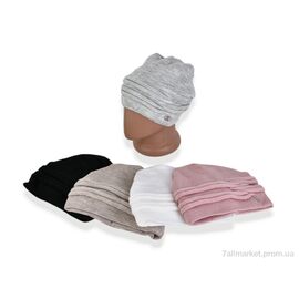 Жіноча шапка Зима R23 mix (5 шт. р.сіткаOne size) "TUZZI" недорого оптом від прямого постачальника