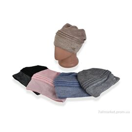 Жіноча шапка Зима R27 mix (5 шт. р.сіткаOne size) "TUZZI" недорого оптом від прямого постачальника
