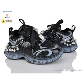 Кросівки дитячі модні Весна/осінь AD866530-1 black (7 пар р.31-37) "Clibee-Doremi" недорого оптом від прямого постачальника