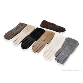 Рукавички жіночі Зима PJ07-32 норка mix (12 шт. р.сітка6,5-8,5) "TUZZI" недорого оптом від прямого постачальника