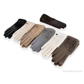 Рукавички жіночі Зима PJ07-33 норка mix (12 шт. р.сітка6,5-8,5) "TUZZI" недорого оптом від прямого постачальника