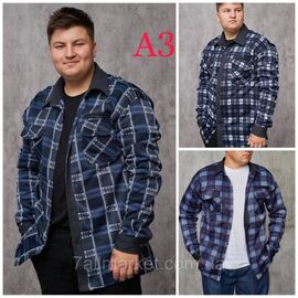 Фотография Рубашка мужская на флисе размер 48-56 (микс цв)"NICOLAS" недорого от прямого поставщика