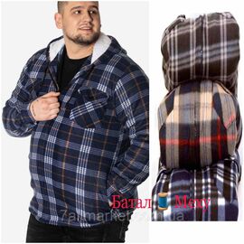 Сорочка чоловіча на хутрі батал розмір 56-64 (мікс кв) "NICOLAS" недорого від прямого постачальника
